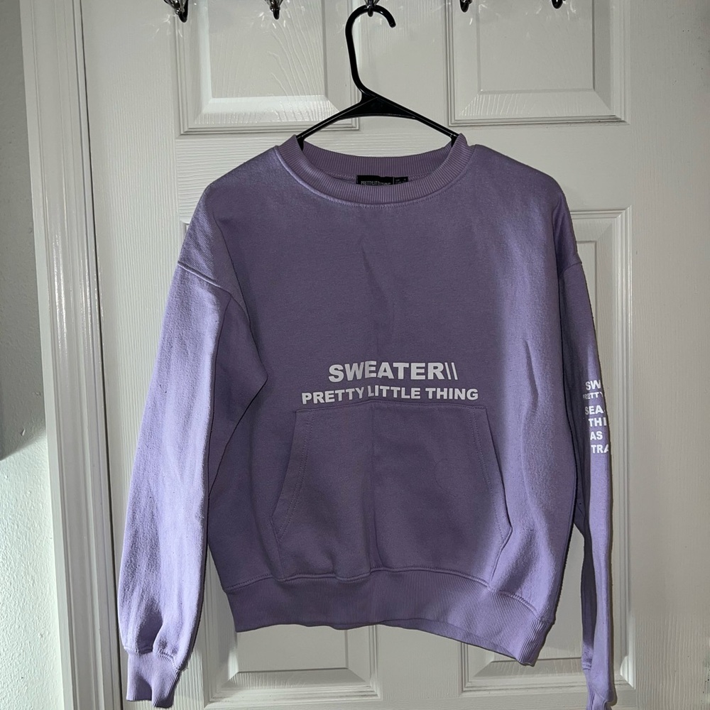 PrettyLittleThing Lavender Graphic Sweater